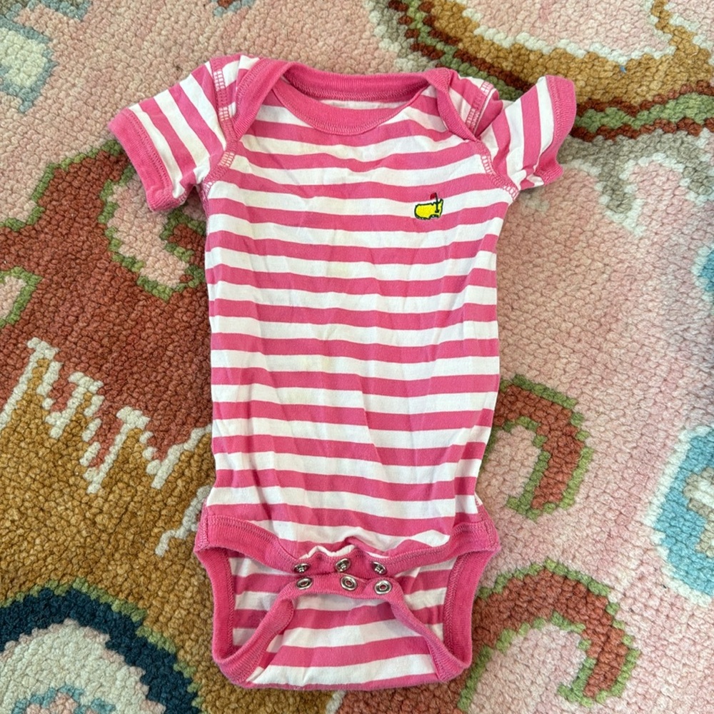 Pink masters onesie size 6 month